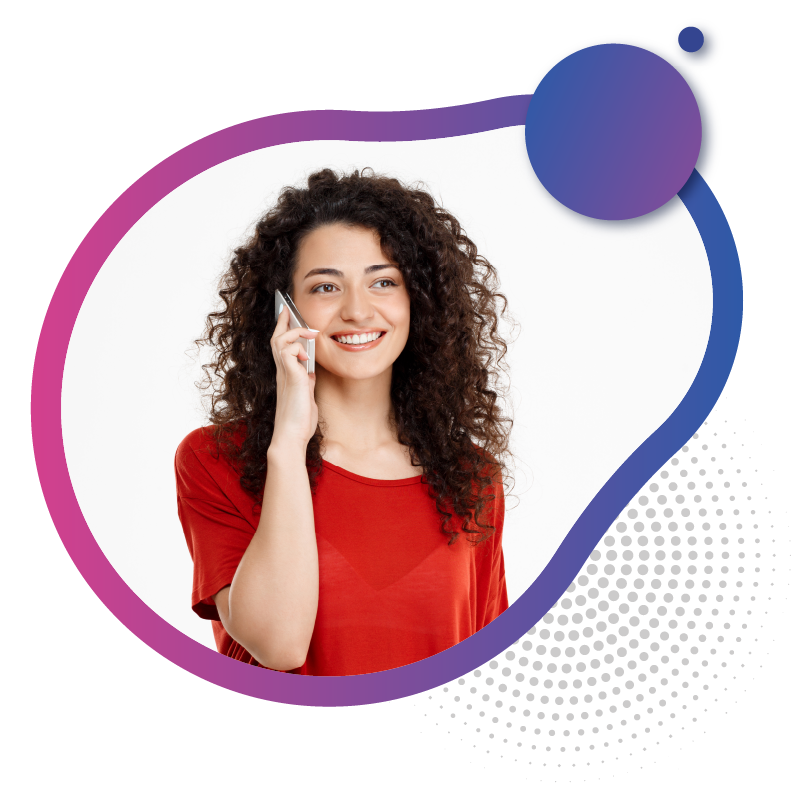 Cheerful woman talking on phone, representing the best eSIM travel plan in Australia for seamless connectivity