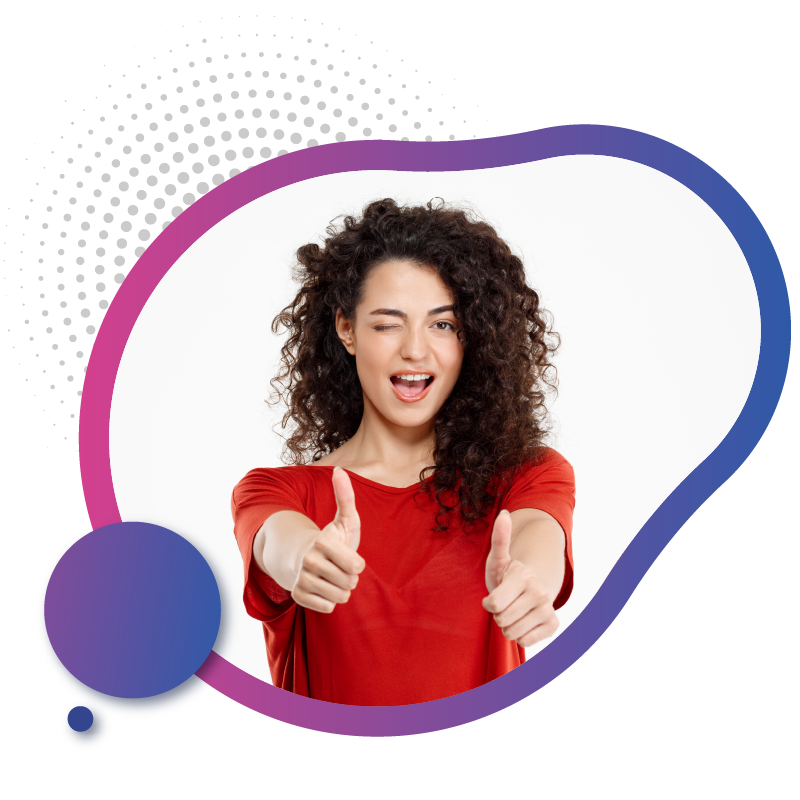 Happy woman giving thumbs up, promoting the best eSIM Australia prepaid travel plan with top 5G features
